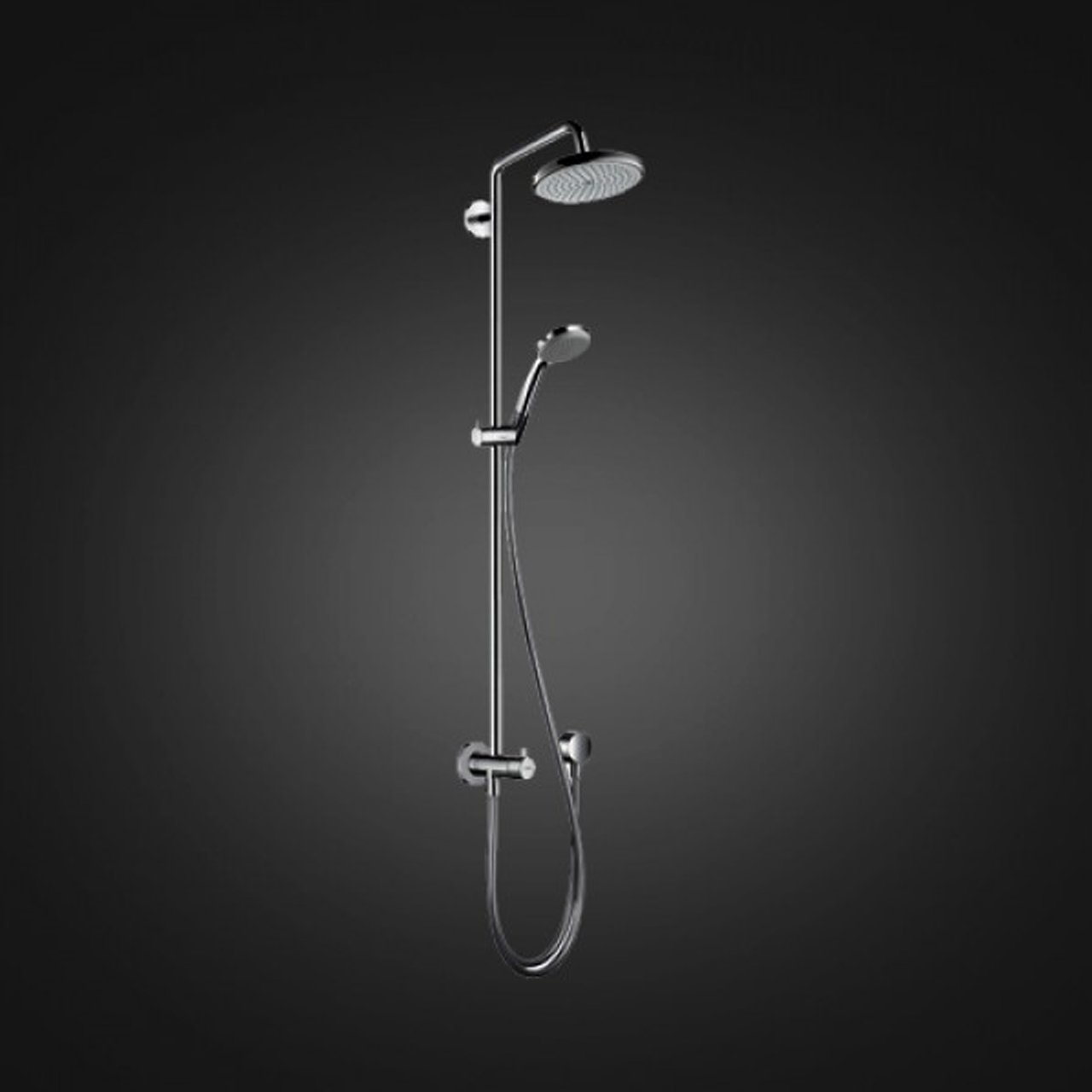 Hansgrohe Croma 220 Reno Duschsystem: Chrom glänzend (Ohne Duscharmatur)