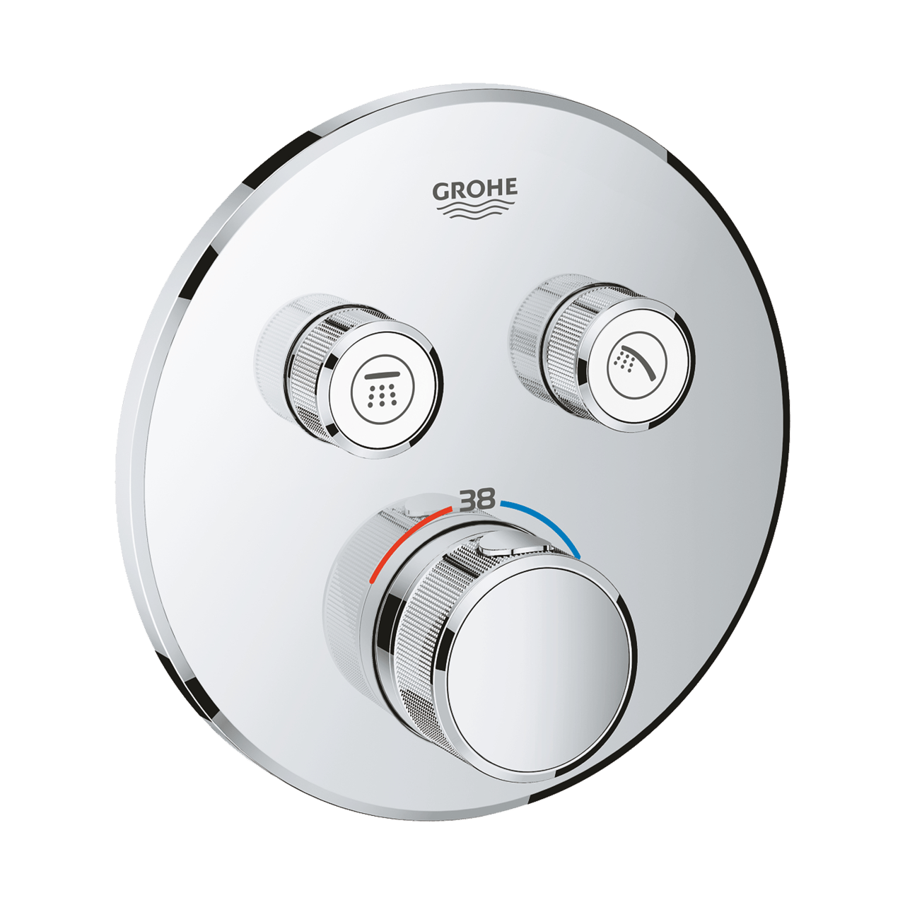 Grohe Grohtherm SmartControl Thermostat-Duscharmatur: Unterputz, für 2 Verbraucher, Chrom glänzend