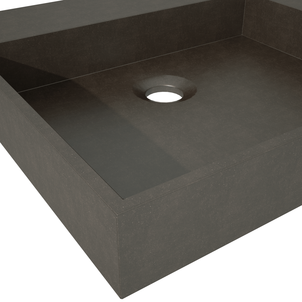 Storke jura asymmetrisch linkse wastafel mat kwarts 100 x 46 cm