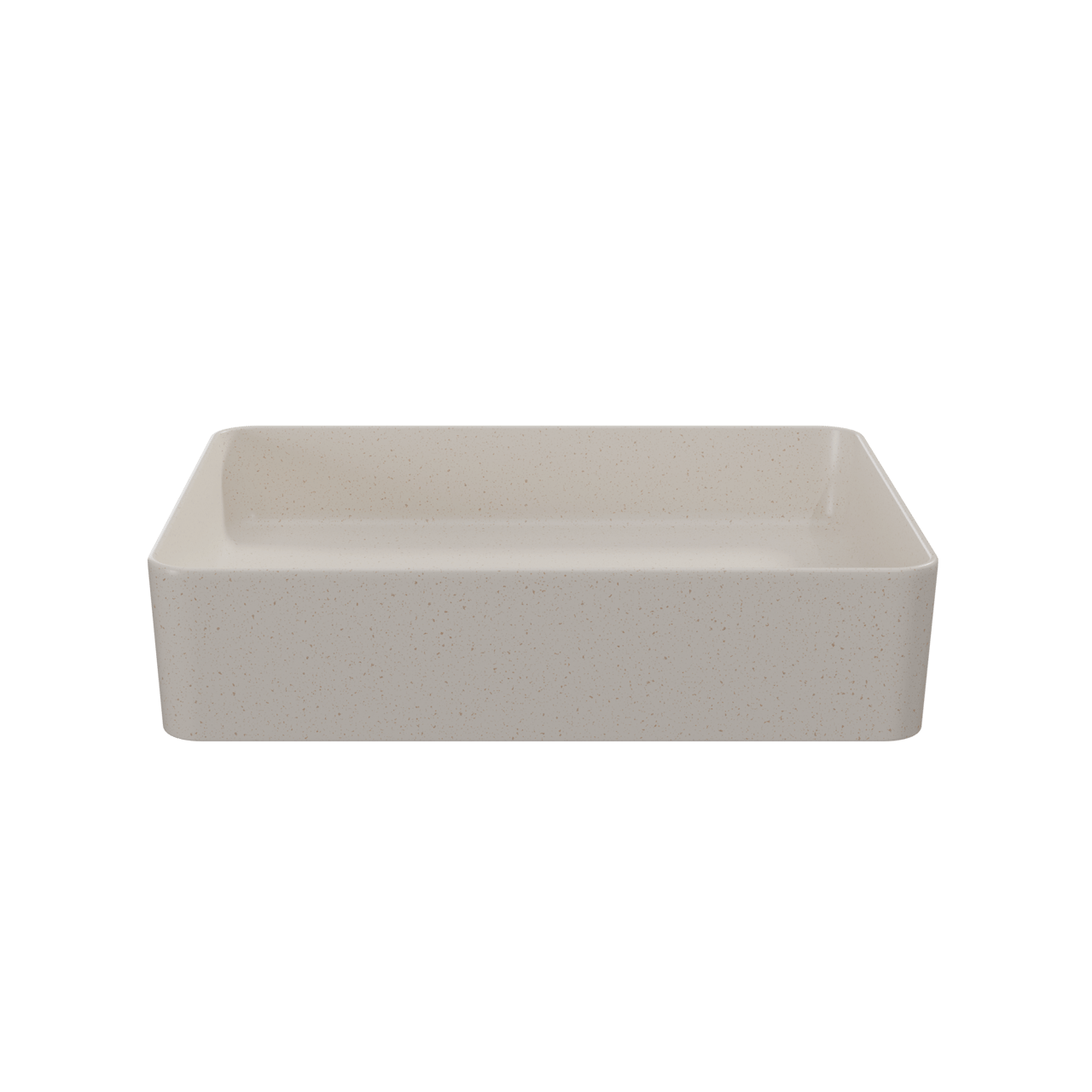 Storke Recta waskom mat beige granita Solid Surface rechthoekig 35 x 45 cm