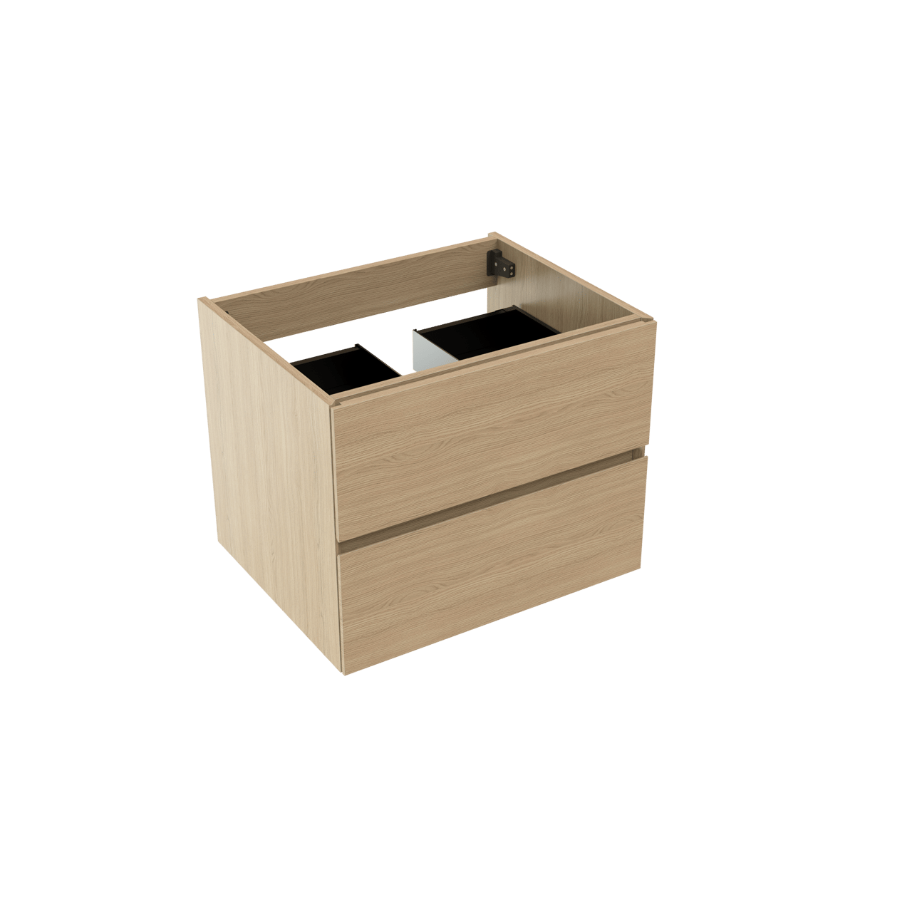Storke Edge zwevende wastafelonderkast 65 x 52 cm natuur eik 2 lades