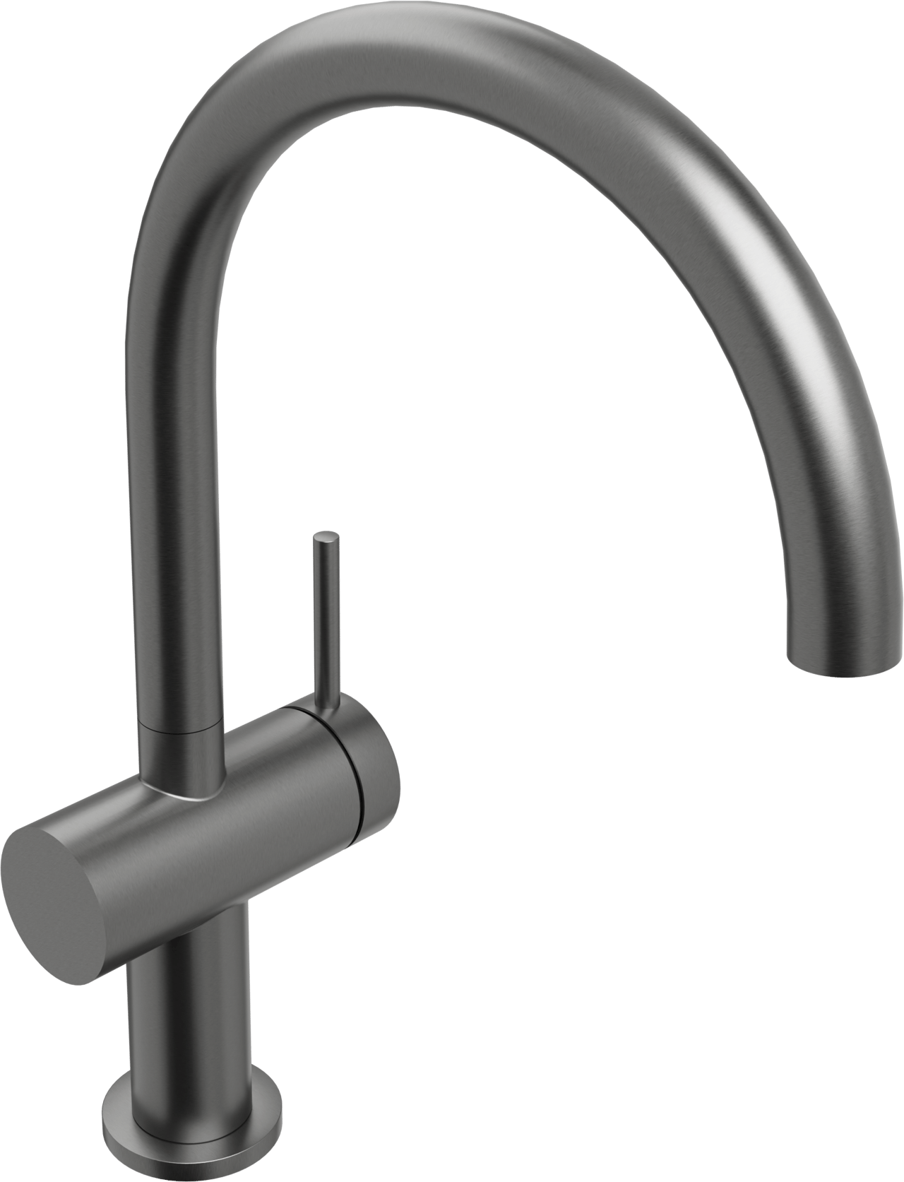 Blaufoss Round 360 EcoStart Niedrige Waschtischarmatur Brushed GunMetal