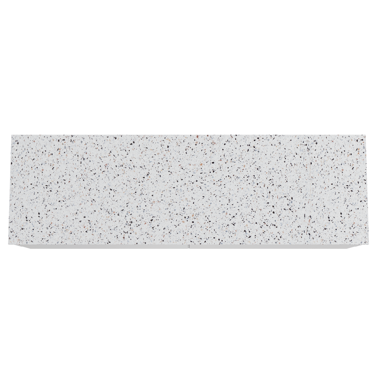 Balmani Mitra meuble salle de bains suspendu 180 x 55 cm blanc mat avec Stretto tablette simple ou double en blanc/noir mat terrazzo