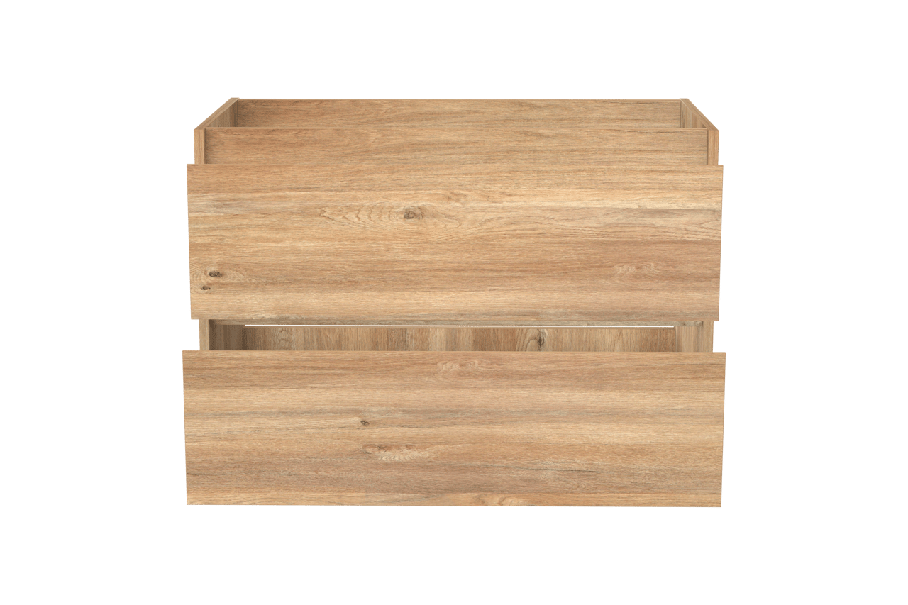 Storke Seda meuble sous-lavabo suspendu 95 x 52 cm chêne brut 2 tiroirs