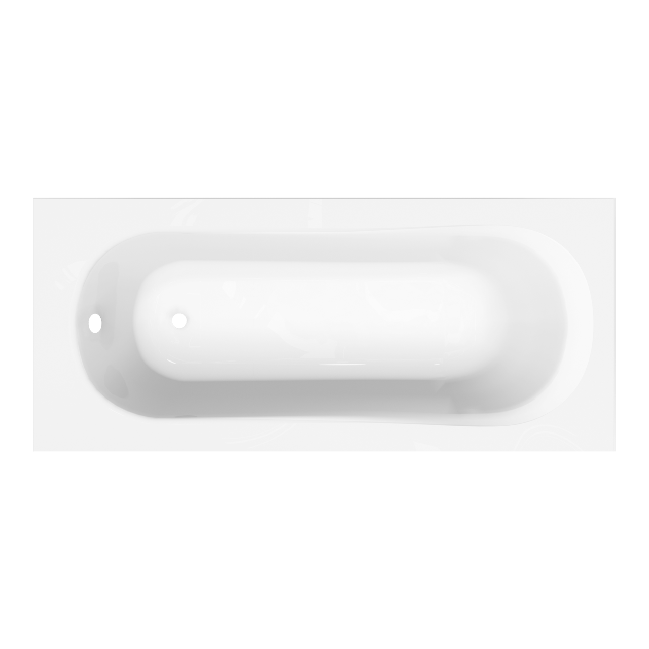 Linie Tessa baignoire encastrable mono 170 x 70 cm acrylique Blanc Brillant