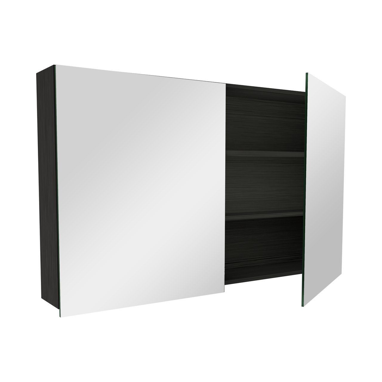 Balmani Lucida spiegelkast 120 x 72 cm zwarte eik