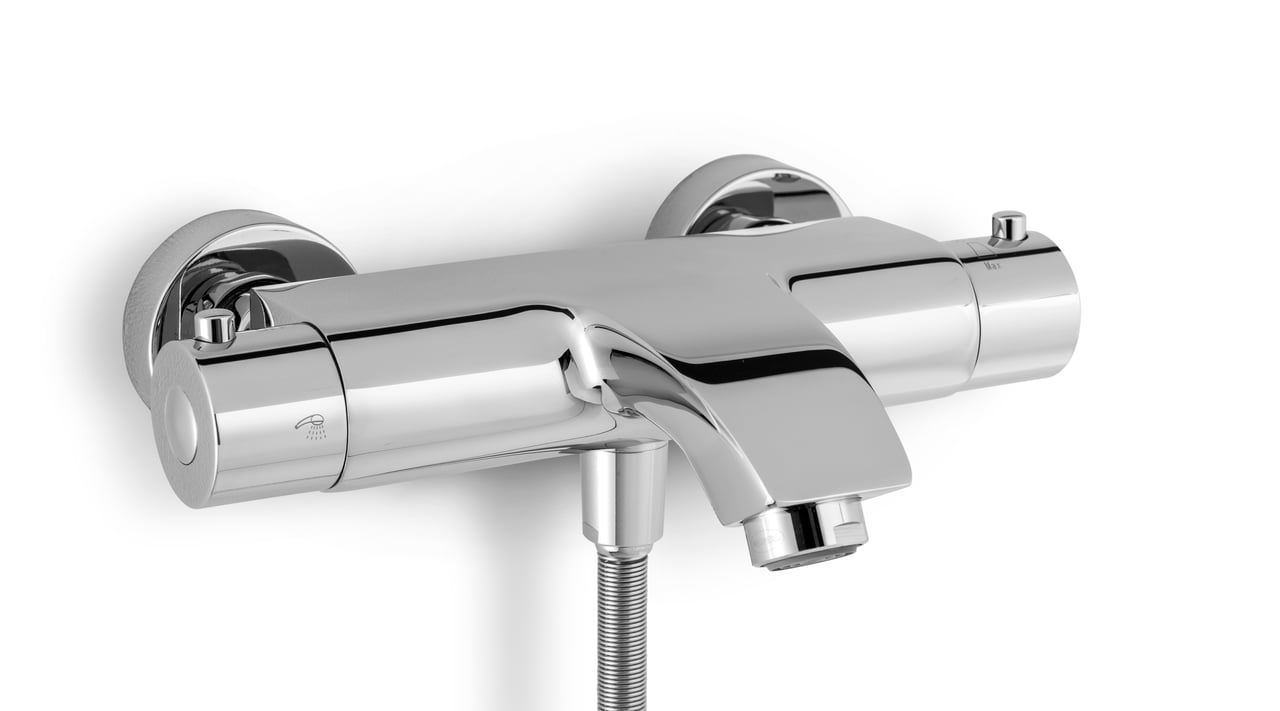 Blaufoss Nitro thermostatische badkraan glanzend chroom
