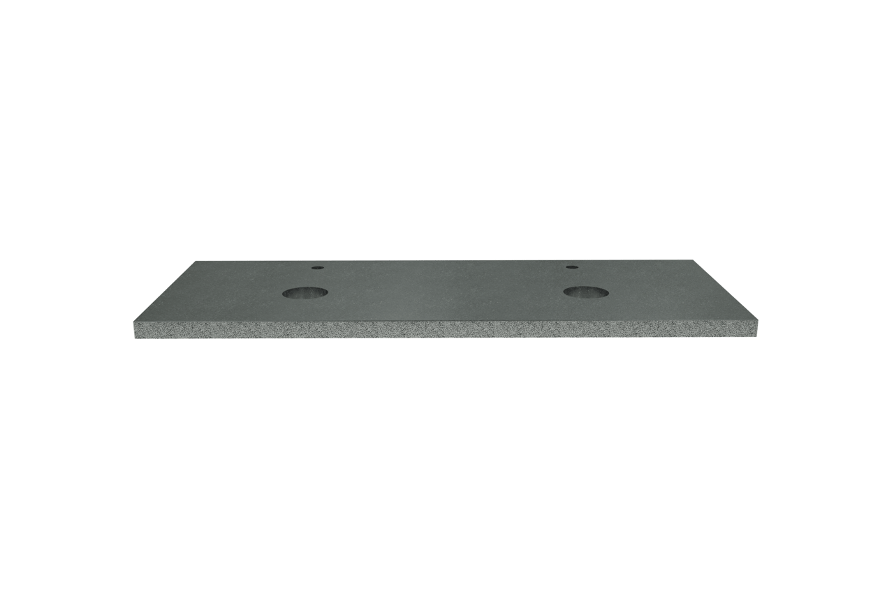 Balmani Rock Doppelwaschtischplatte, Granit poliert, 135 x 55 cm