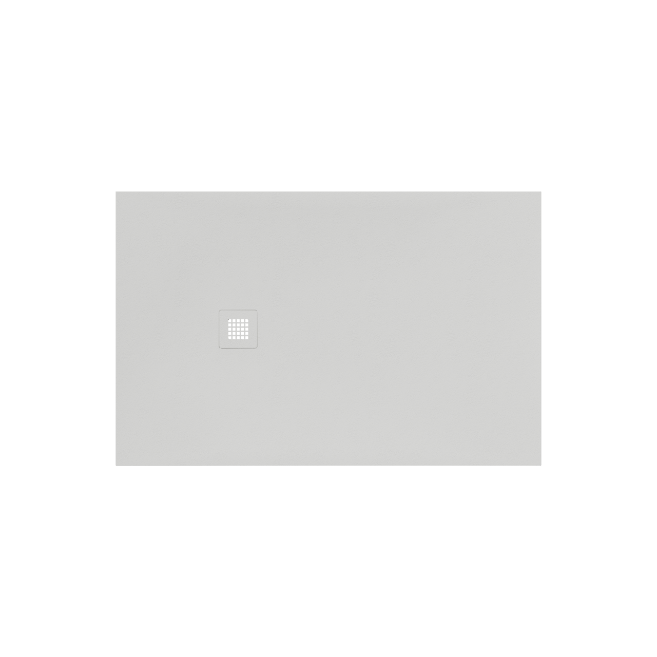 Luca Varess Classy douchebak 140 x 90 cm composietmarmer  mat wit rock structuur