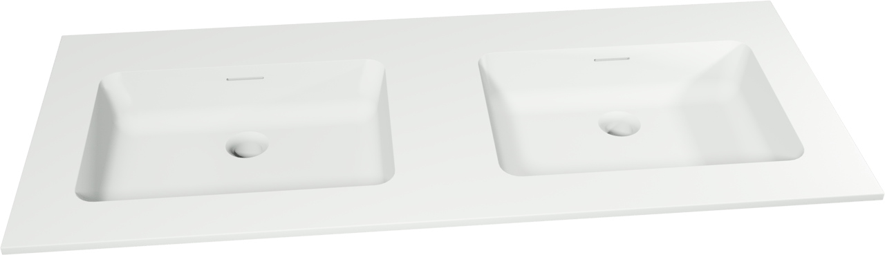 Storke Mata double vasque mat solid surface 120 x 52 cm