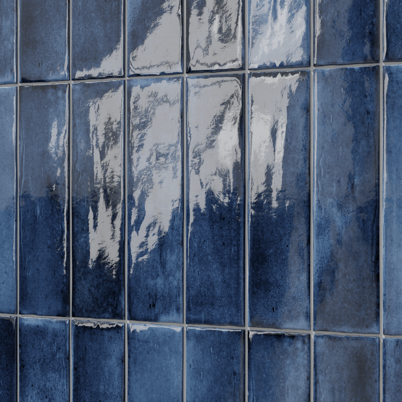 Carruzo Costa carrelage mural en céramique 34 carreaux 6x24,6cm Indigo