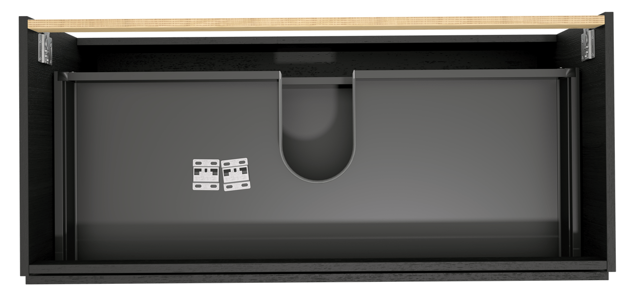 Balmani Lucida zwevende wastafelonderkast 120 x 55 cm zwarte eik 2 lades