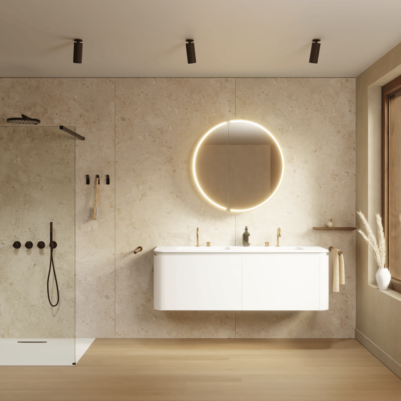 Florris Sevilla SPC Wandpaneele, 2 Stück, 120x260cm, Brooklyn Stone