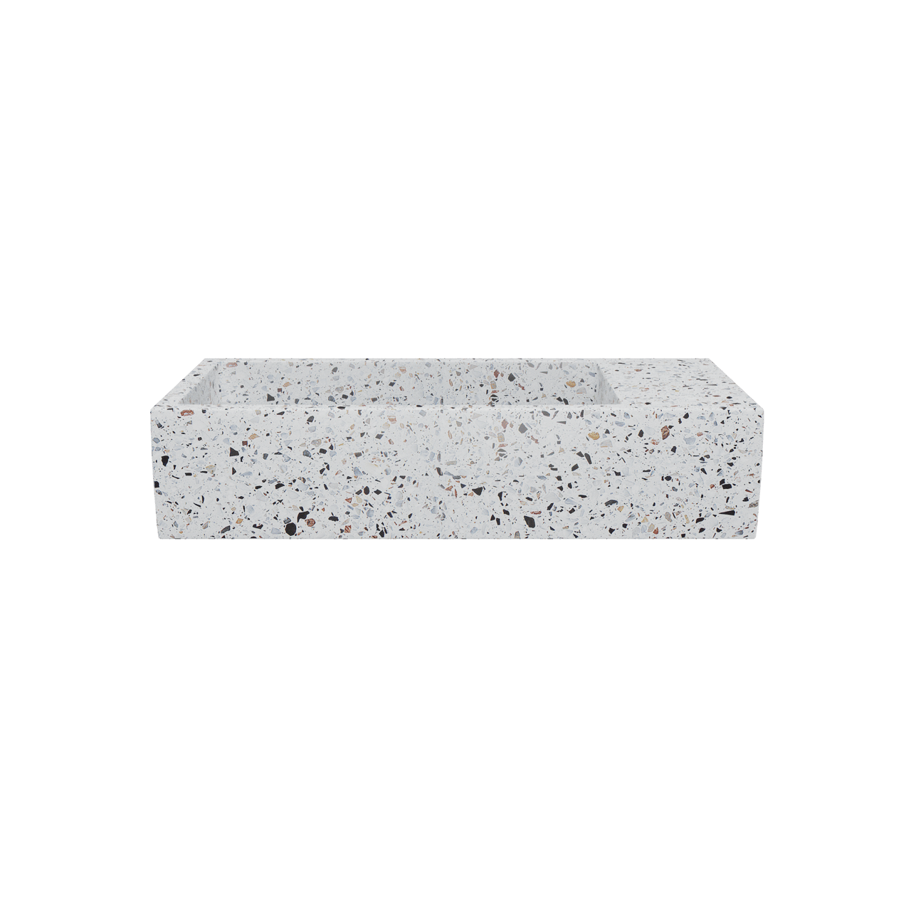 Balmani Mood lave-mains 45 x 20 cm Bianco Nero Terrazzo