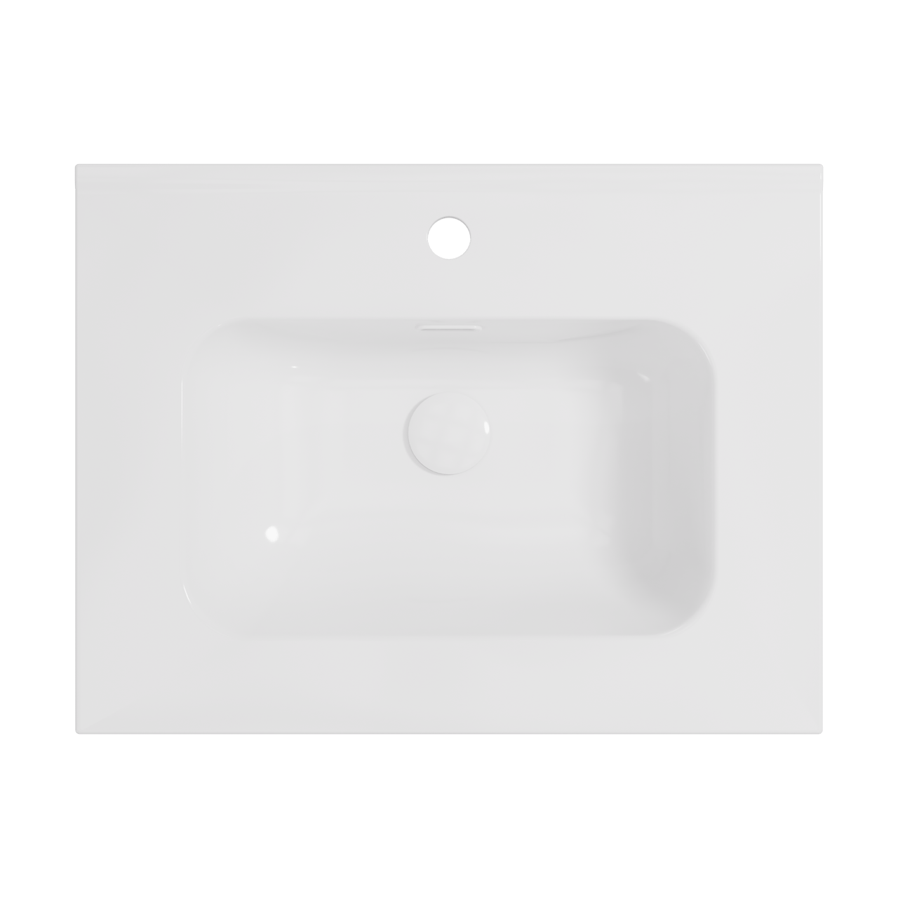 Balmani Nostra lavabo simple porcelaine Blanc Brillant 60 x 46 cm