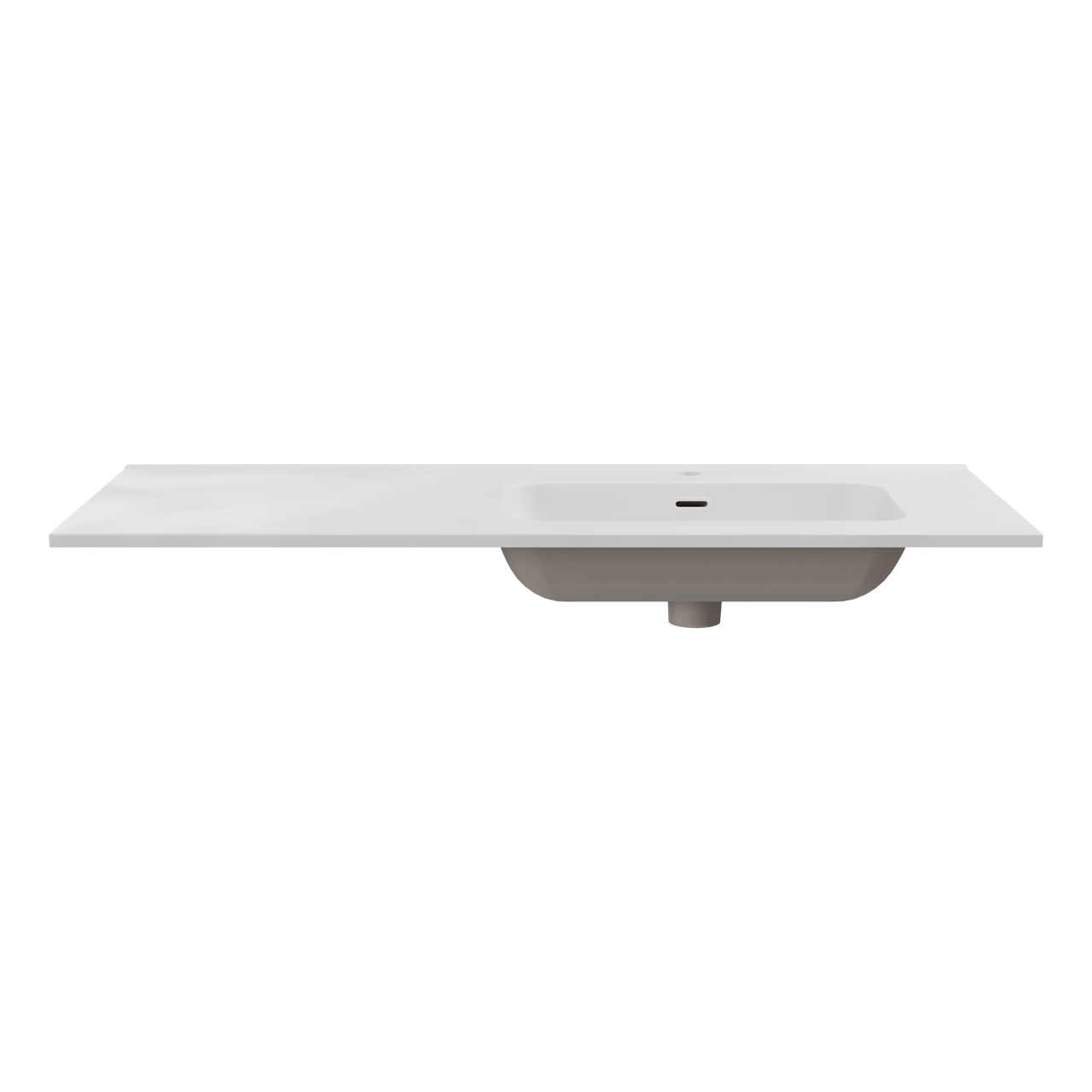 Balmani Nostra asymmetrisch rechtse wastafel porselein mat wit 120 x 46 cm
