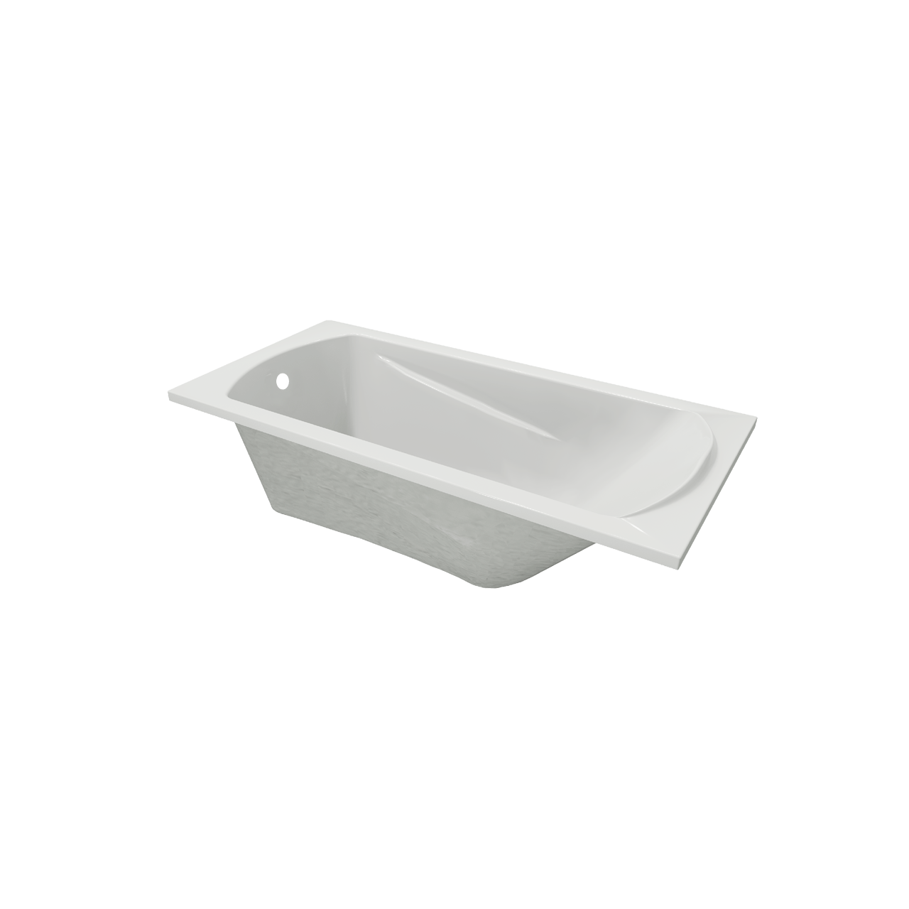 Linie Tessa Mini baignoire encastrable mono 140 x 70 cm acrylique Blanc Brillant
