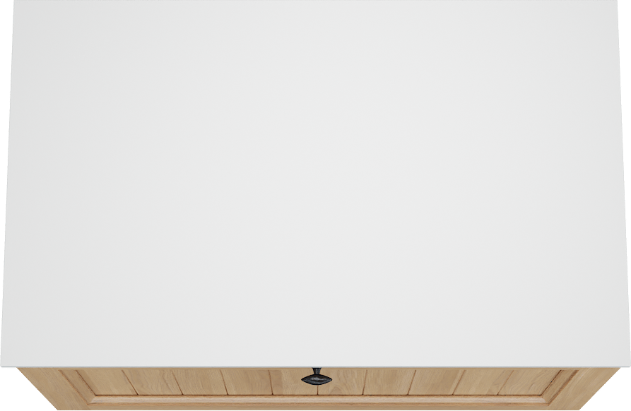 Balmani Lemon meuble salle de bains suspendu 90 x 55 cm, placage chêne naturel avec Stretto tablette simple en blanc mat