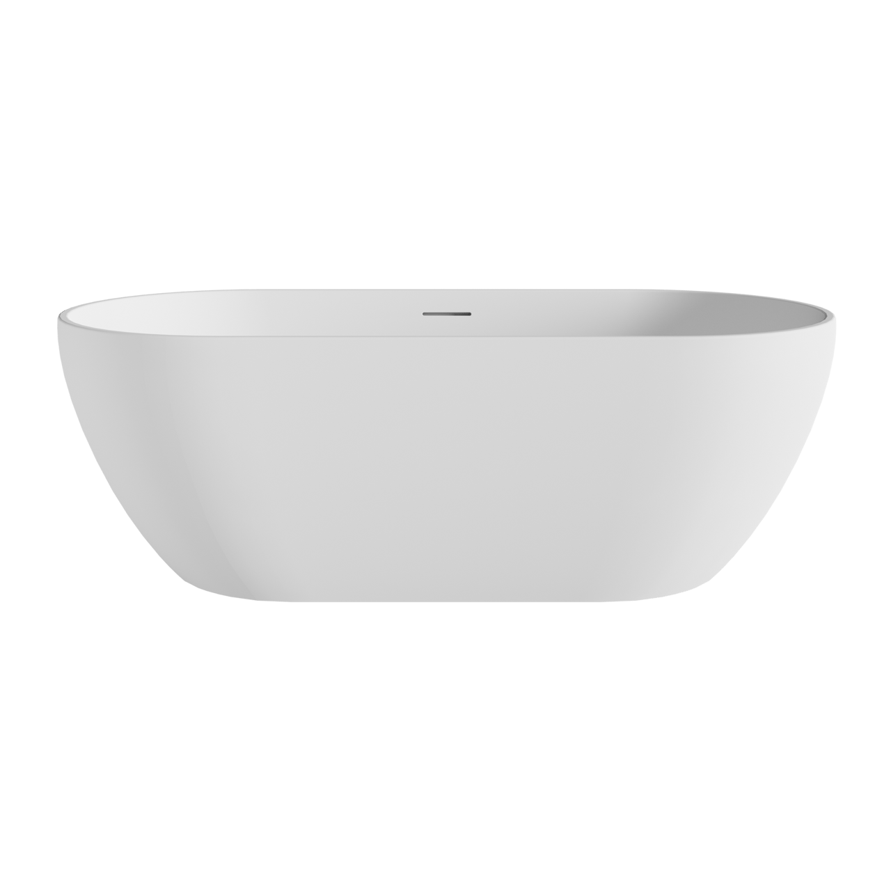 Balmani Nomina baignoire îlot ovale 169 x 80 cm Solid Surface blanc mat