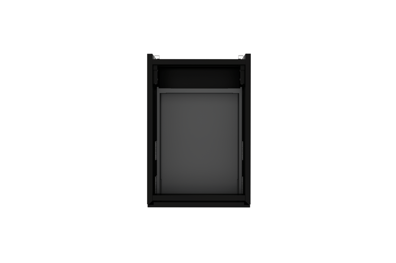 Storke Edge meuble sous-lavabo suspendu 35 x 52 cm Noir Mat 2 tiroirs