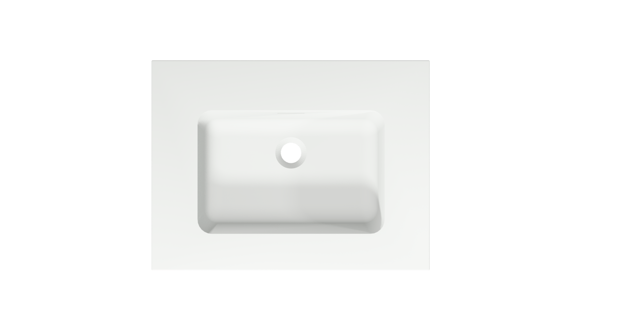 Storke Mata enkele wastafel matte Solid Surface 60 x 46 cm