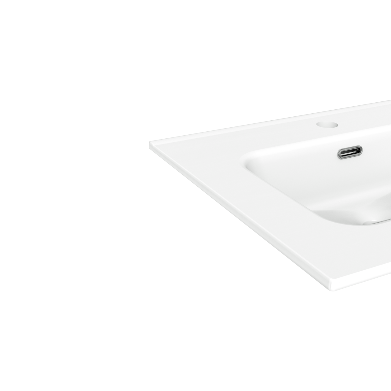 Linie Baro vasque simple porcelaine blanc mat 60 x 46 cm