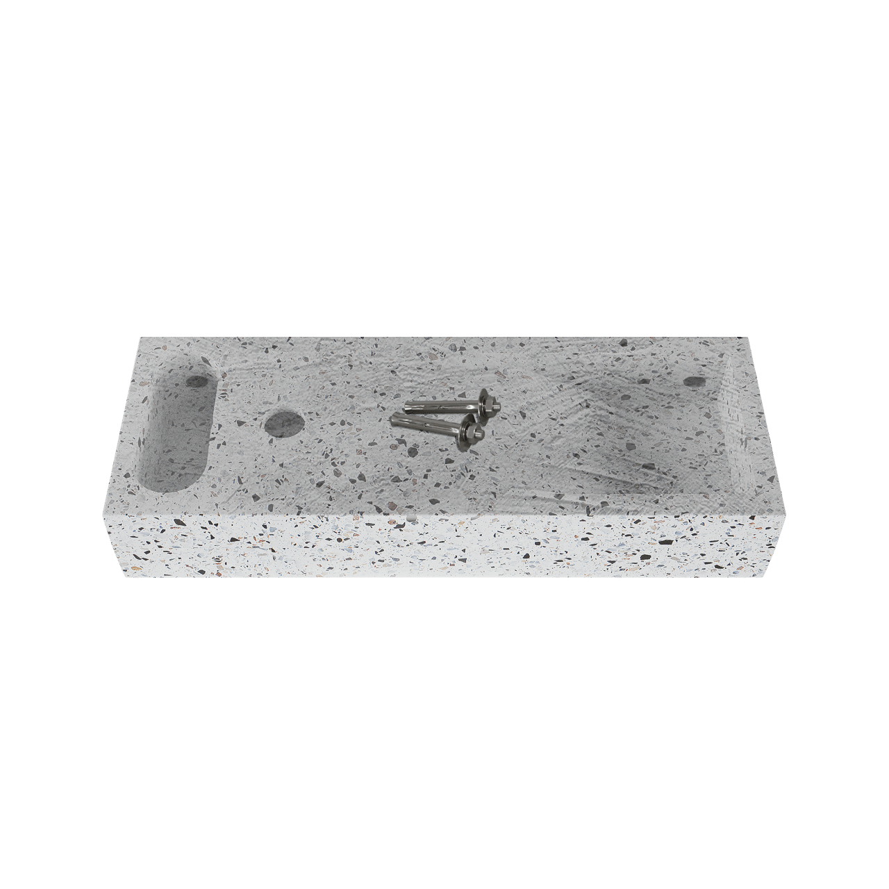 Balmani Mood lave-mains 55 x 20 cm Bianco Nero Terrazzo