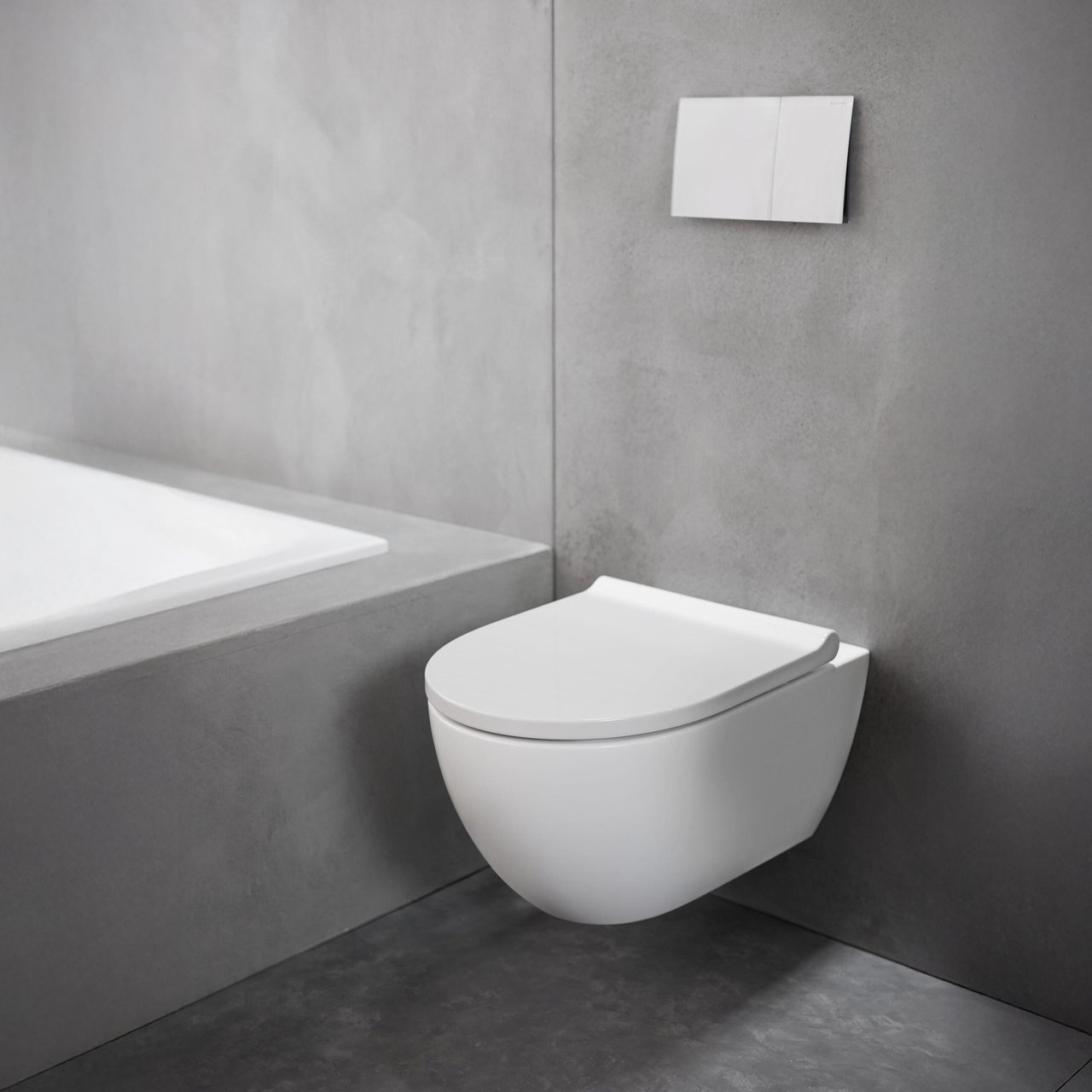 Geberit Acanto Hänge-WC: weiß glänzend, spülrandlos
