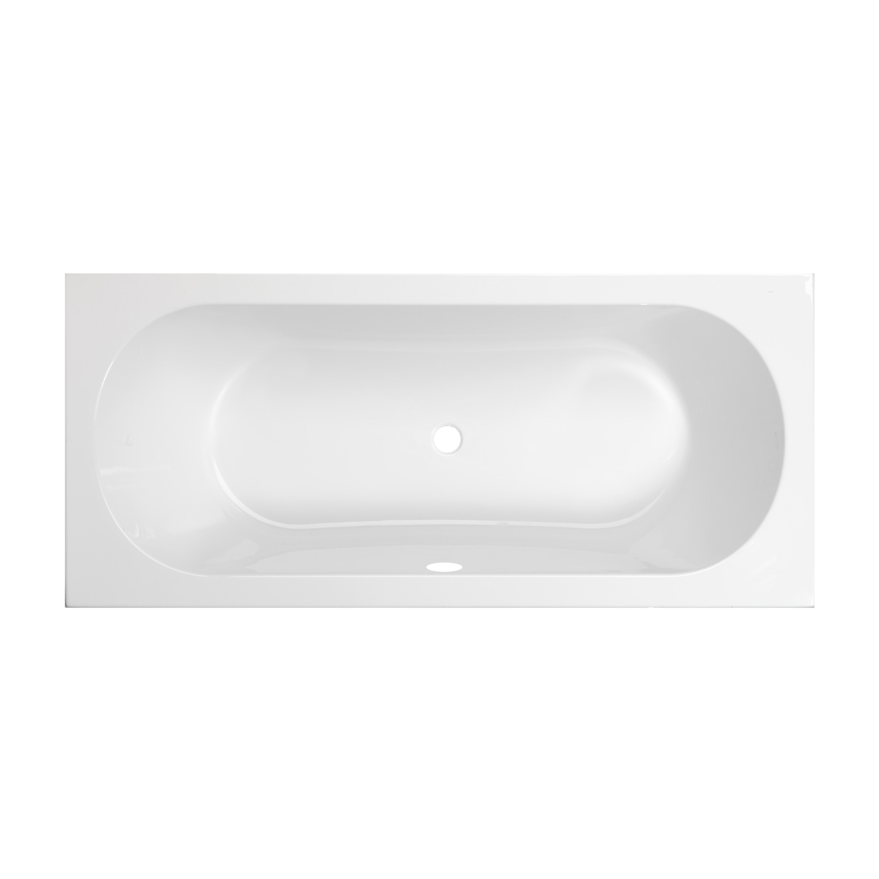 Luca Varess Rosala 2-Personen-Einbaubadewanne: 170 x 75 cm, Acryl, Weiß Glänzend