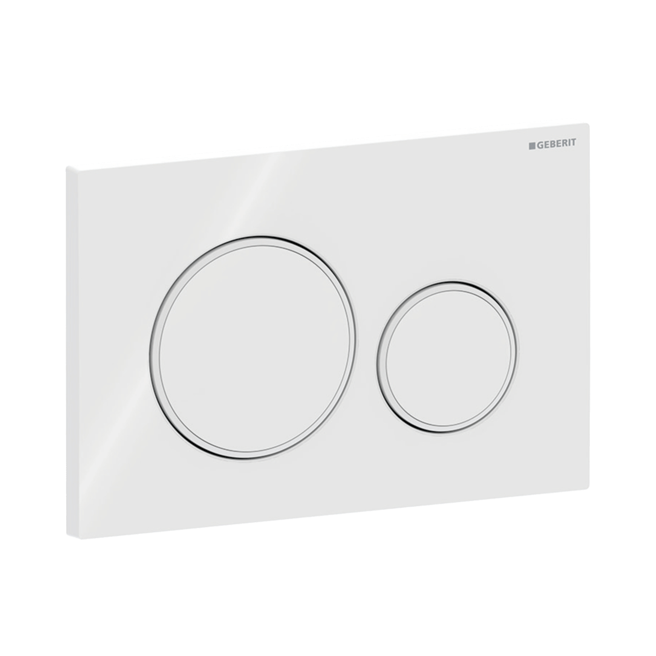 Sigma20 rond bedieningspaneel glanzend wit/mat wit voor Sigma UP320 of UP720 inbouwreservoir