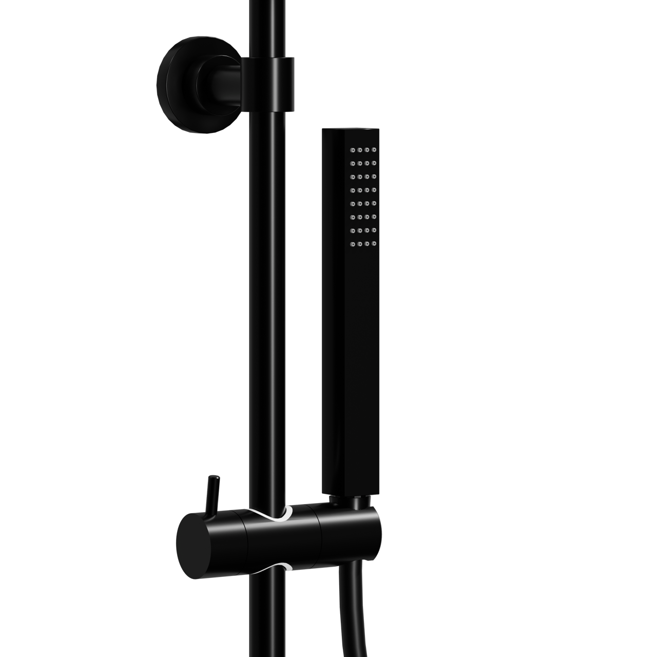Linie Mavin 200 Duschsystem mit Thermostat-Armatur Schwarz Matt