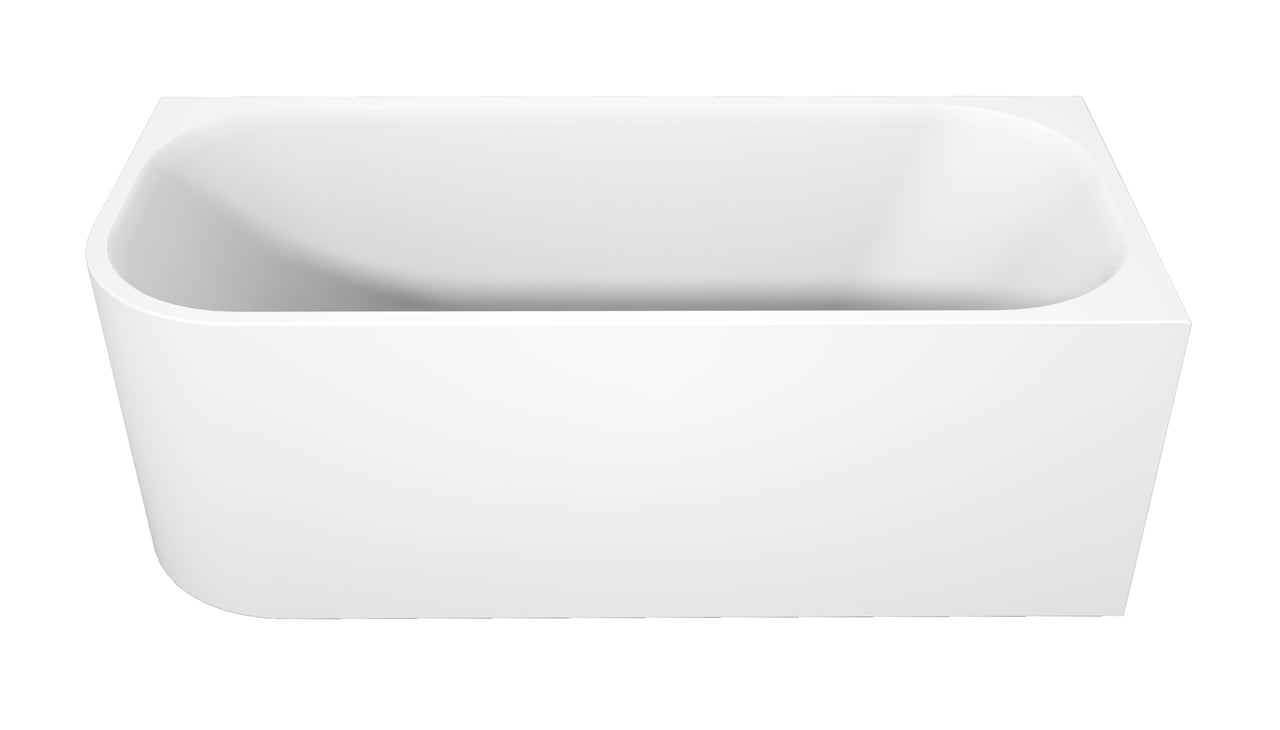 Luca Varess Mezzo baignoire d'angle gauche duo 180 x 80 cm acrylique blanc mat