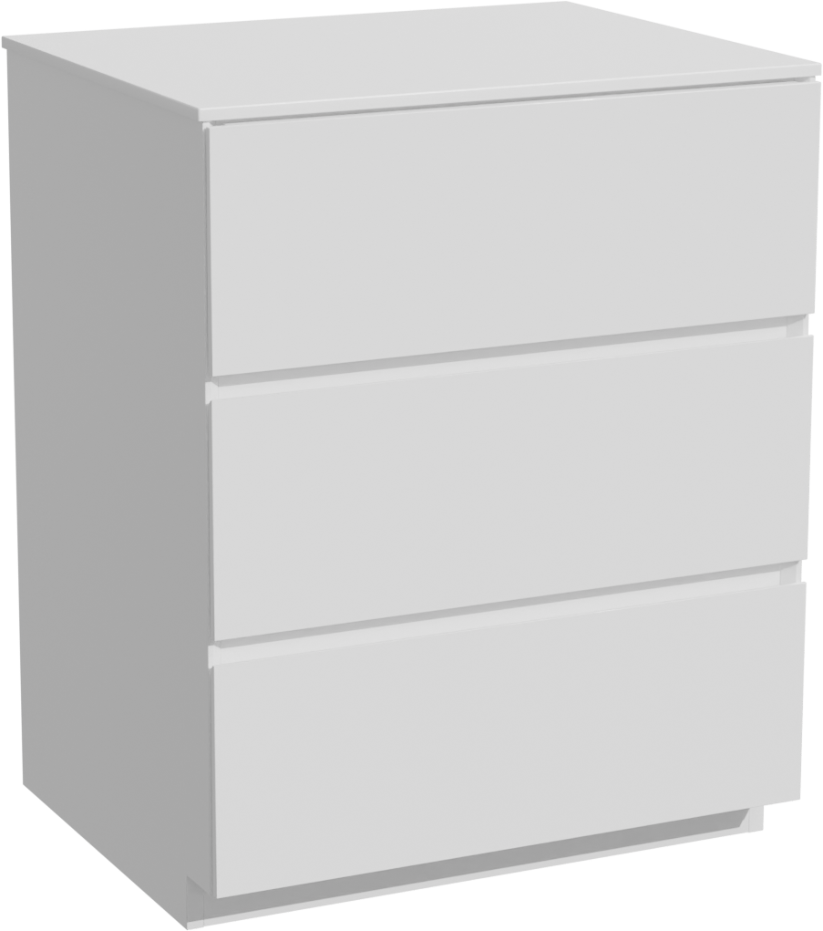 Storke Edge staand badmeubel 65 x 52 cm mat wit met Tavola enkel wastafelblad in solid surface mat wit