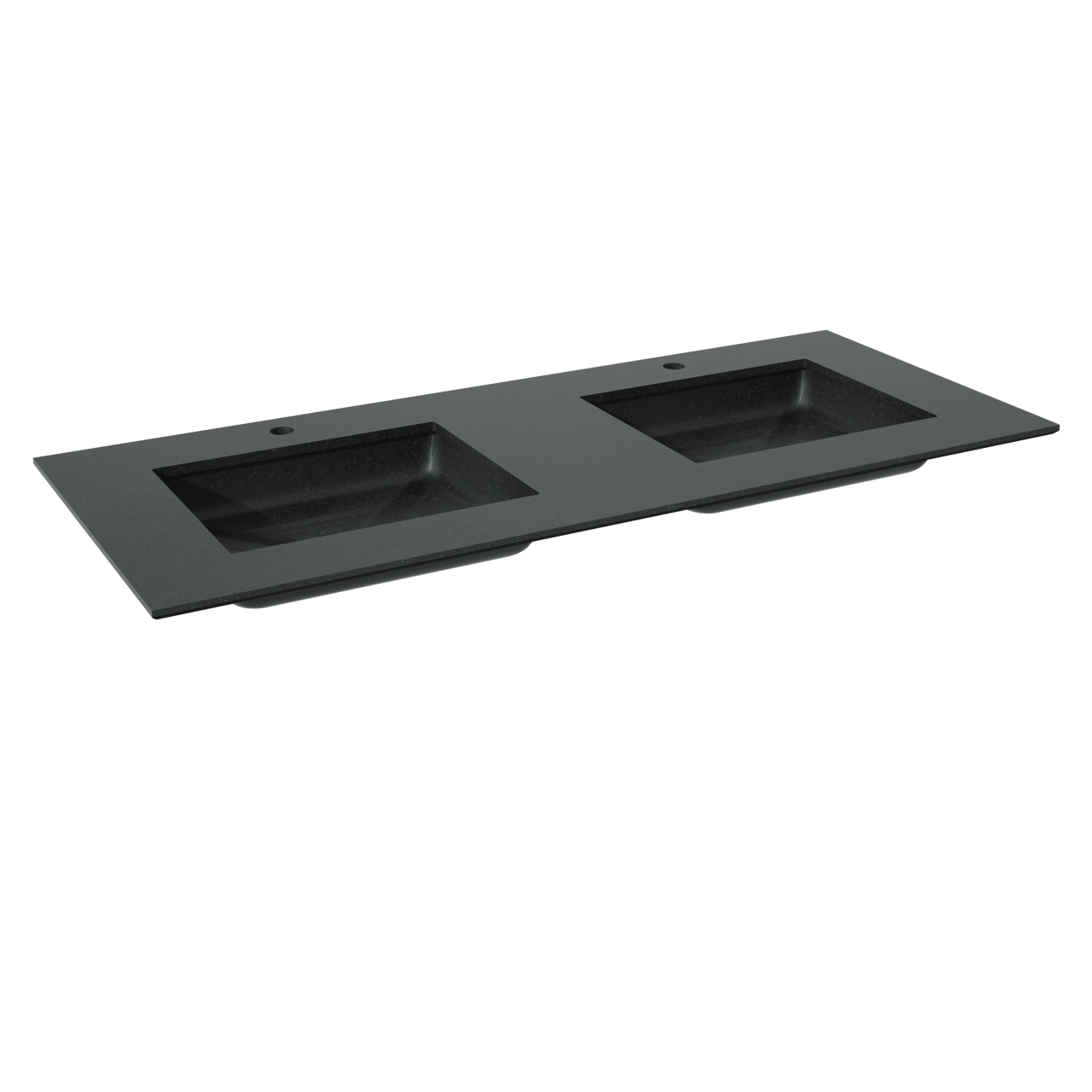 Balmani Tablo Facetta double vasque granite aiguisé 135 x 55 cm