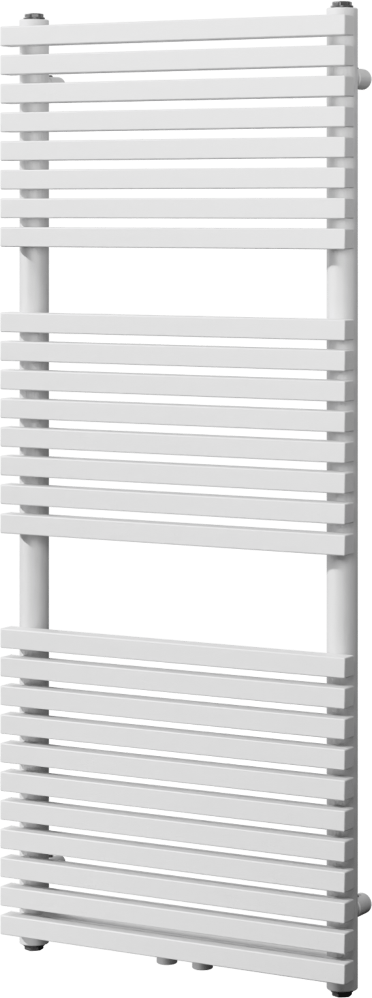 Vipera Vesuvio enkele handdoekradiator 50 x 120 cm centrale verwarming mat wit zij- en middenaansluiting 872W