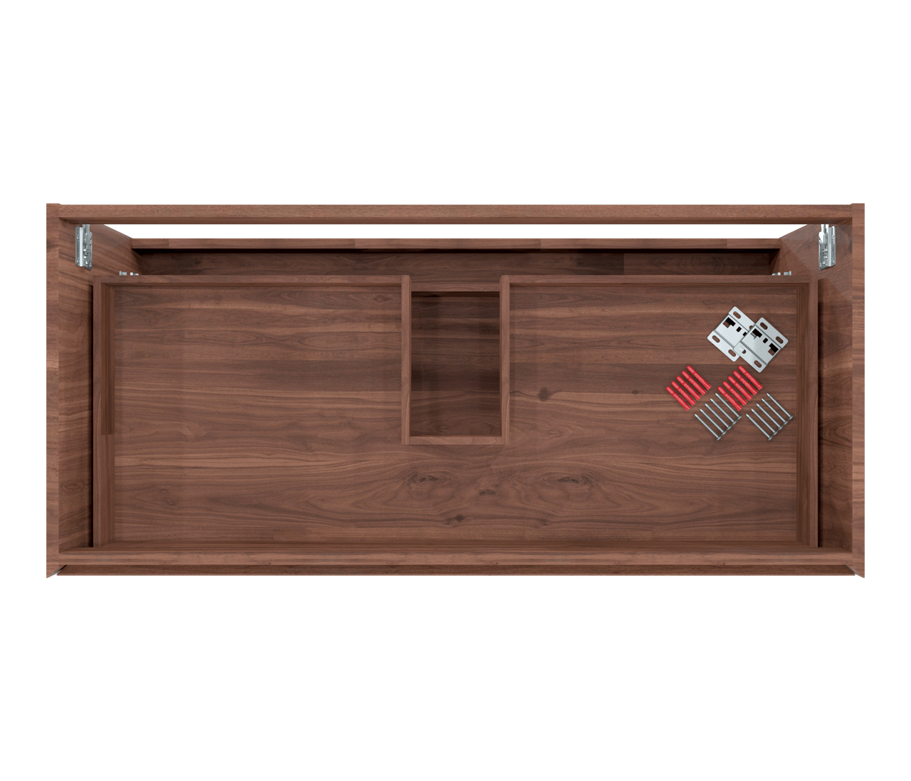 Balmani Mitra hängender Bad-Unterschrank 120 x 55 cm amerikanischer Nussbaum 2 Schubladen