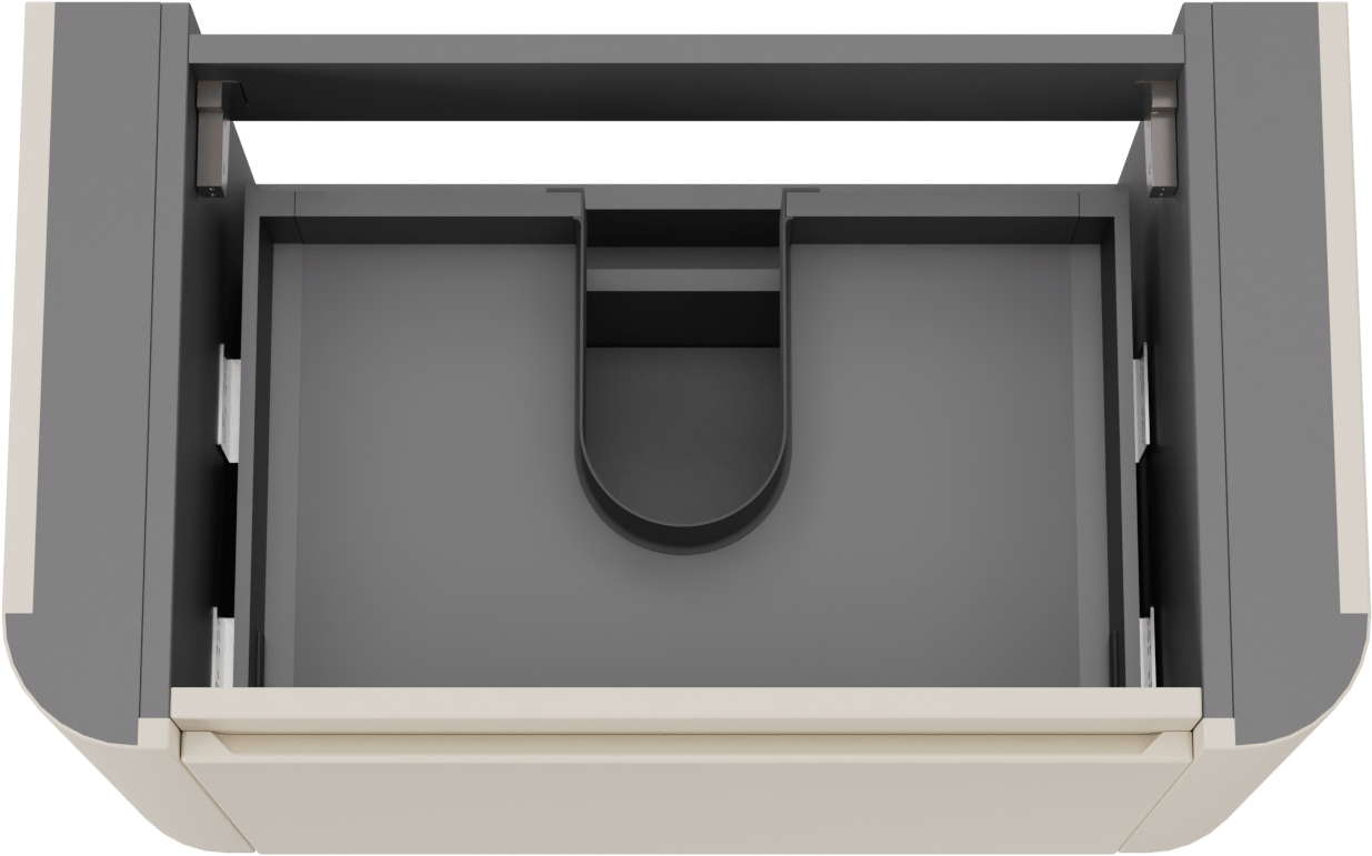 Storke Soft zwevende wastafelonderkast 80 x 46 cm Sand mat 2 lades