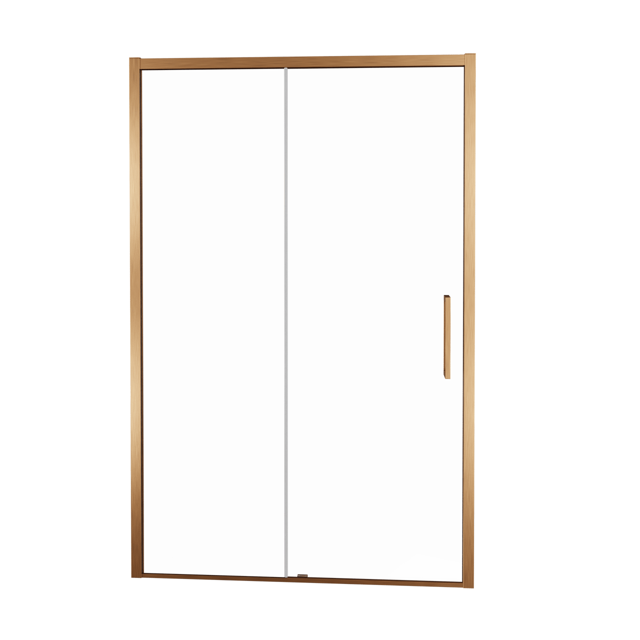Balmani Senses Design douche schuifdeur omkeerbaar 160 cm x 210 cm Helder glas, Brushed Rosegold profielen, met coating