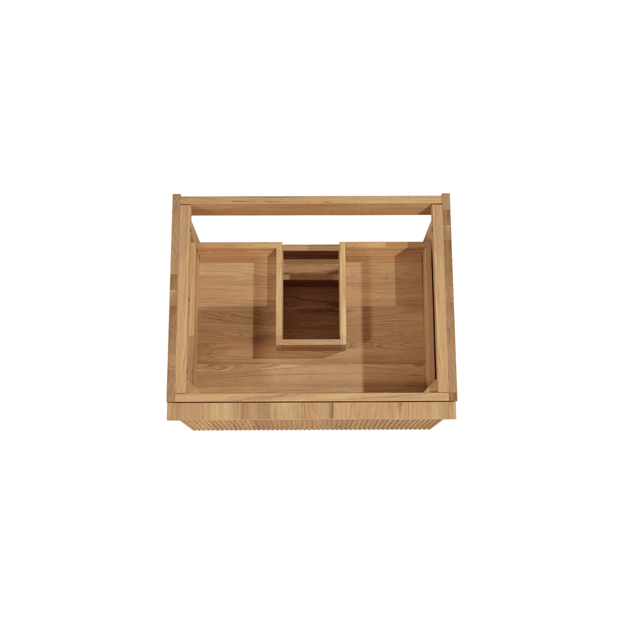 Balmani Forma zwevende wastafelonderkast 67,5 x 55 cm teak 2 lades vert. sym. groef