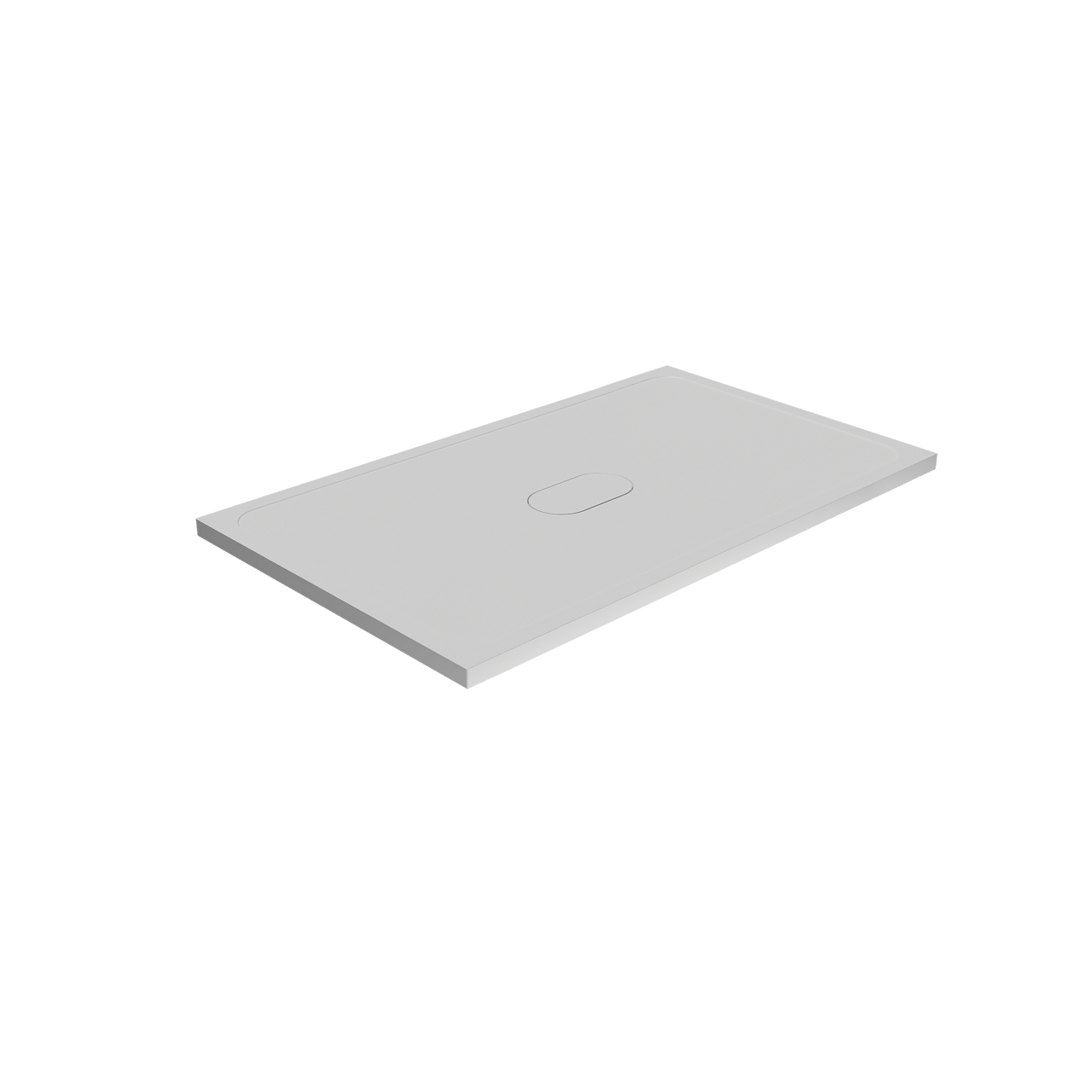Balmani Artic douchebak 140 x 80 cm top solid mat wit