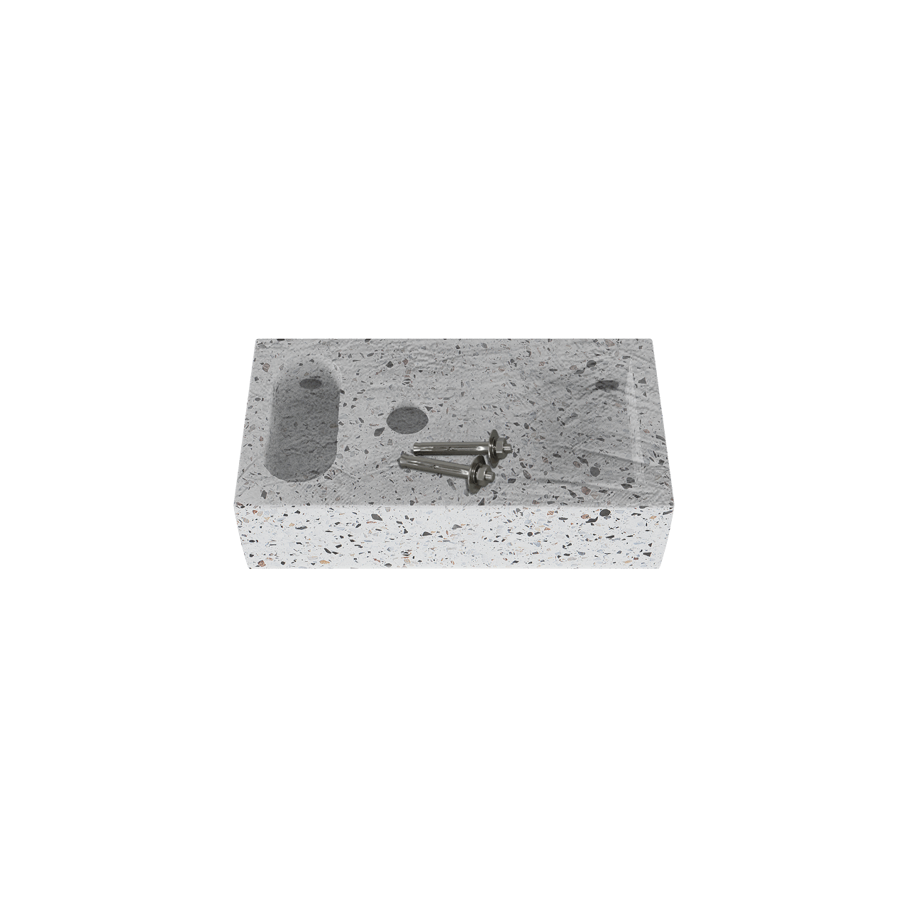 Balmani Mood fonteintje 36 x 18 cm Bianco Nero Terrazzo