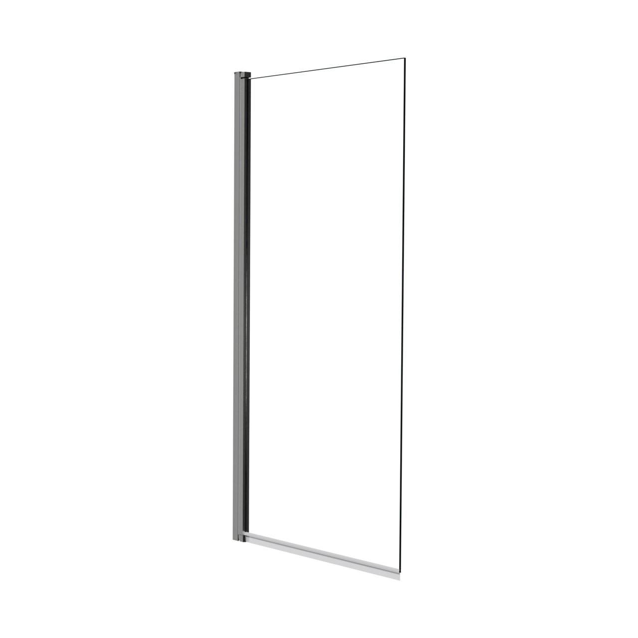 Luca Varess Kuresa Badewannenaufsatz: 85cm, Klarglas, Chrom Profil