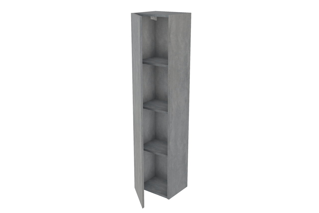 Storke Edge Modulo Badhochschrank: Hängend, Beton dunkelgrau, 35 x 25 x 150 cm