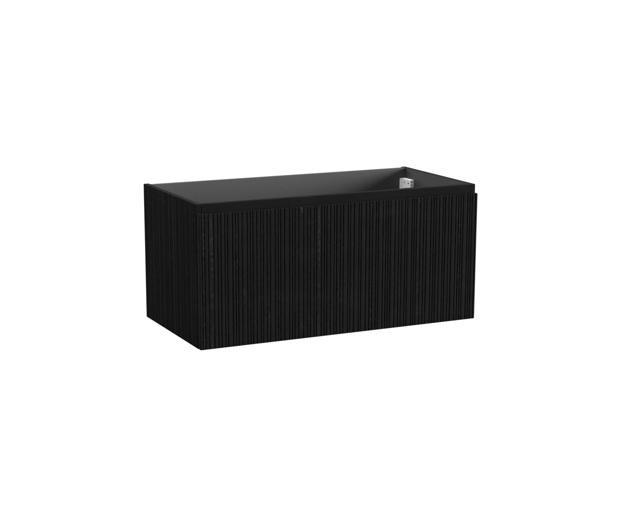 Storke Ribs zwevende wastafelonderkast 105 x 52 cm zwart eiken 2 lades