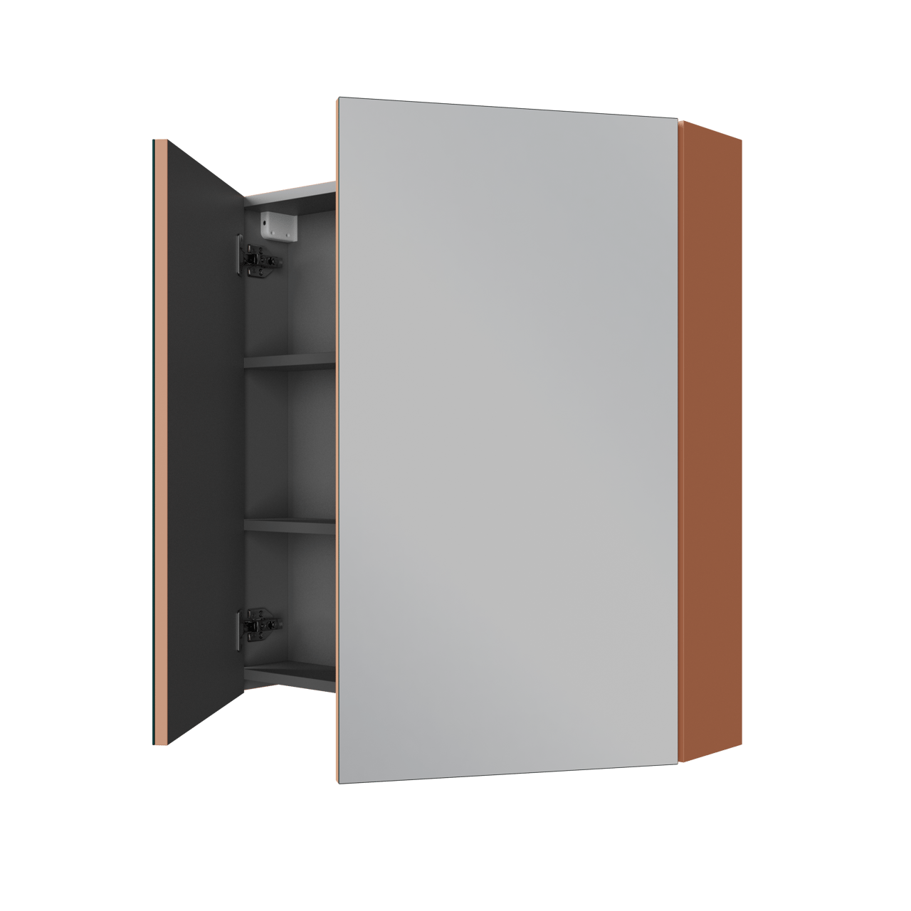 Linie Montro Spiegelschrank Bad: 80 x 75 cm, Cotto