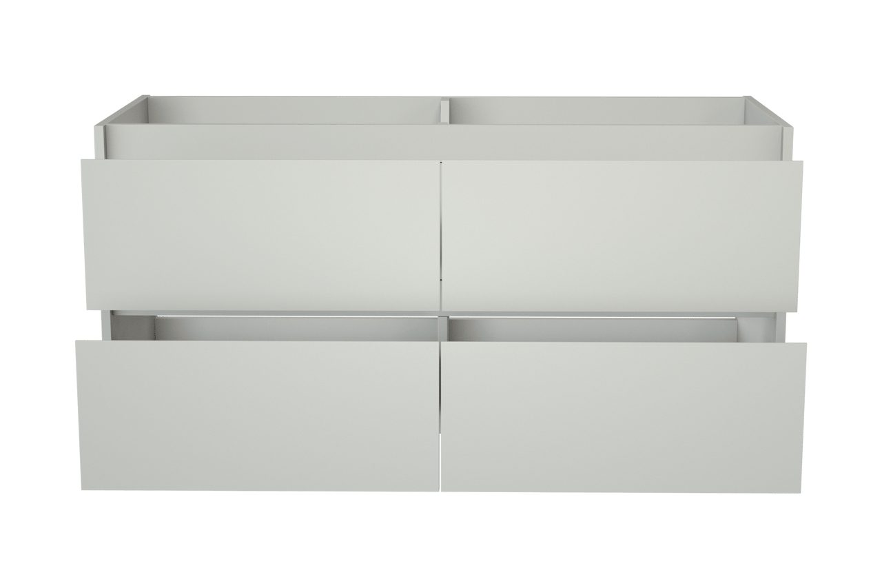 Storke Seda meuble sous-vasque suspendu 130 x 52 cm blanc mat 4 tiroirs