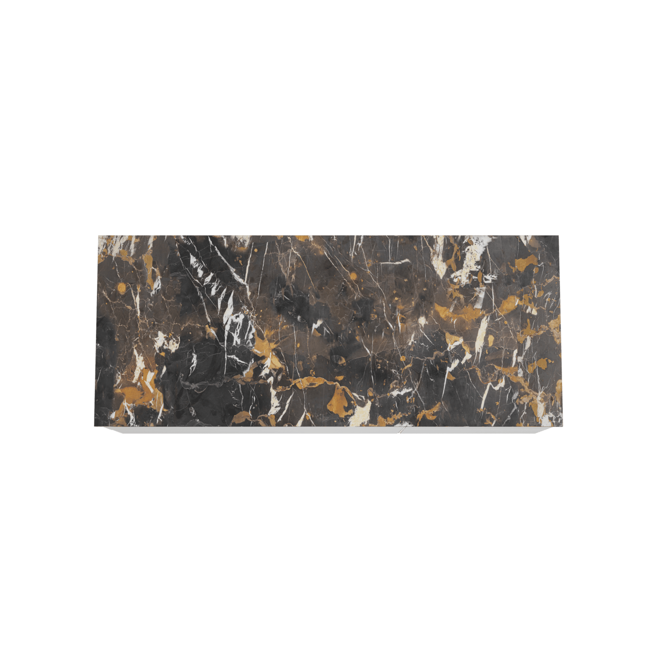 Balmani Mitra meuble salle de bains suspendu 135 x 55 cm blanc mat avec Stretto tablette simple ou double en marbre portoro gold