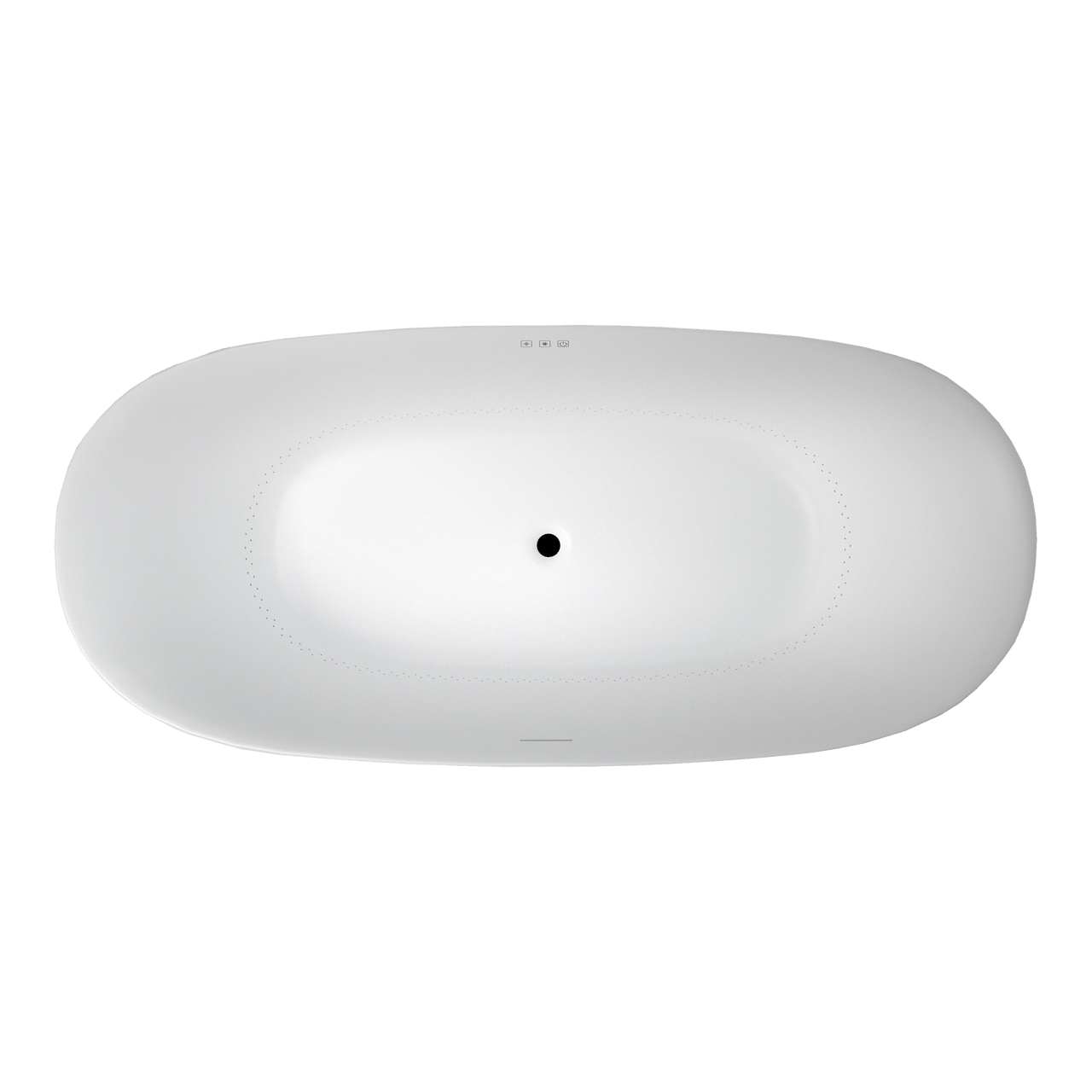 Luca Varess Bolla Whirlpool: Oval, mit Luftdüsen, 180 x 80 cm, Acryl, Weiß matt
