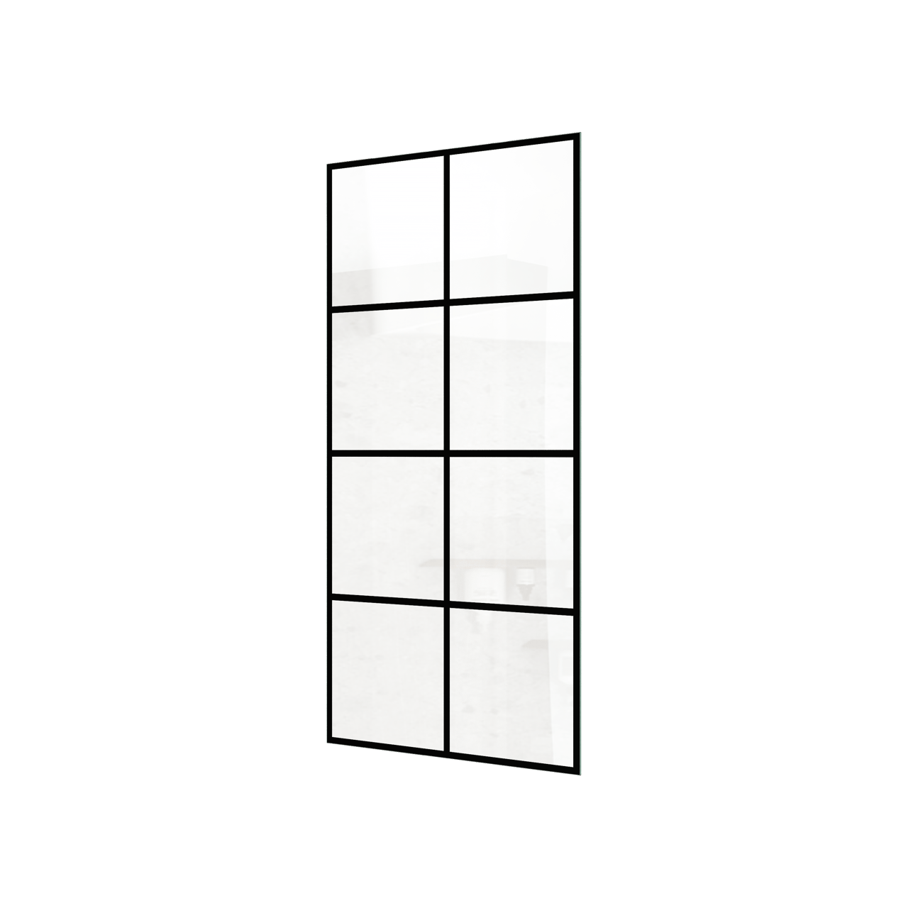 Balmani Modular douche à l'italienne 100 x 200 cm verre grid profil noir mat