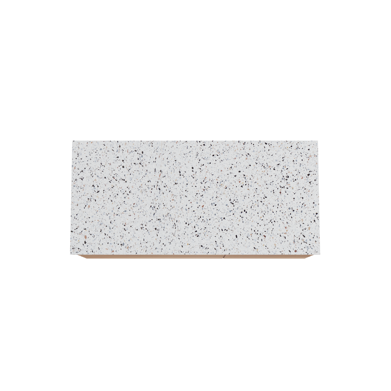 Balmani Mitra meuble salle de bains suspendu 120 x 55 cm teck avec Stretto tablette simple ou double en blanc/noir mat terrazzo